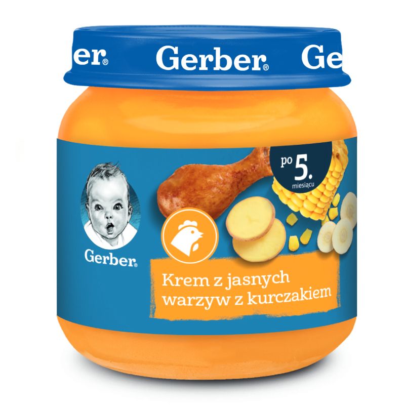 Gerber Krem z jasnych warzyw z kurczakiem - 1