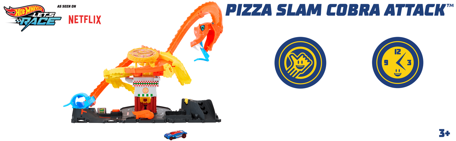 Hot Wheels City Odjazdowa pizza – Atak kobry Zestaw