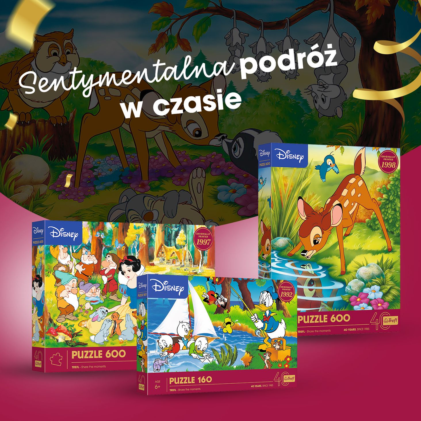 Oryginalne wzory puzzli Disneya z lat 90.