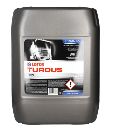 Lotos Turdus SHPD 15W40 20L - przód
