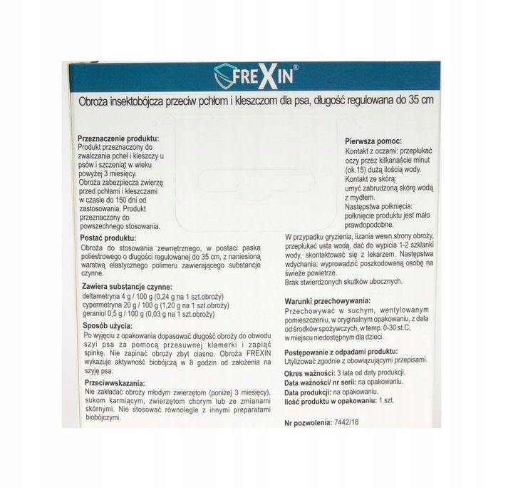 Frexin Obroża Owadobójcza 35Cm