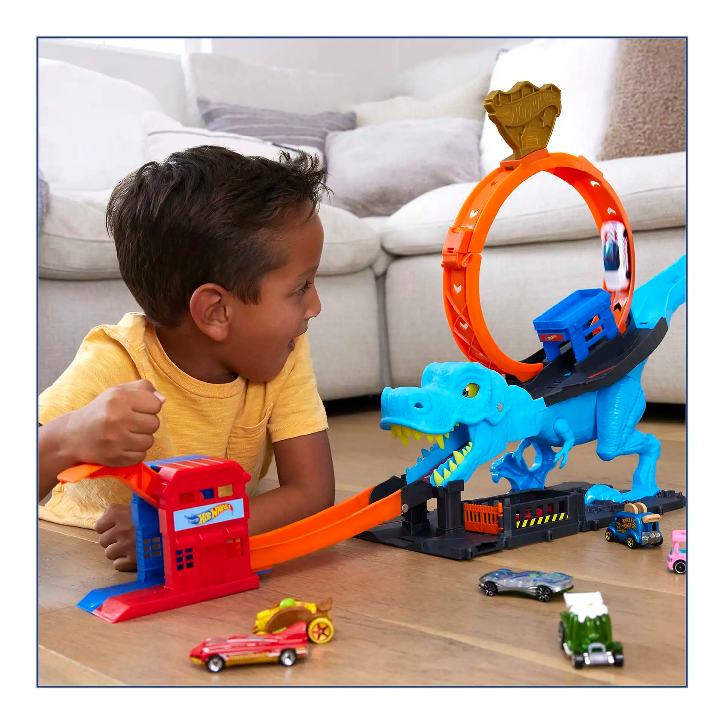 Hot Wheels City Pętla T-rexa HKX42 2