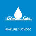 niweluje suchość