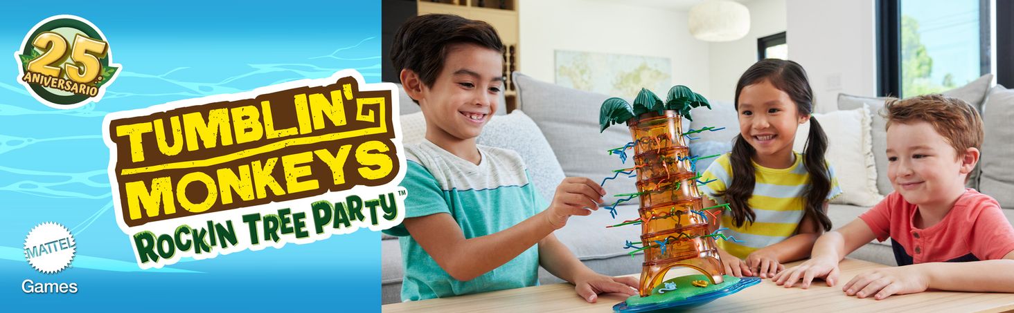 Mattel Gry Spadające małpki Zabawa na drzewie HTW65