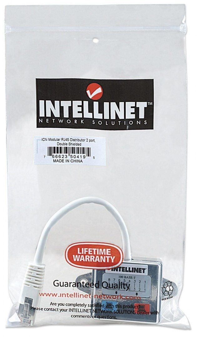 Intellinet Rozdzielacz RJ45x2 Ekranowany (504195) ?