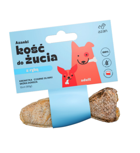 Azanki Kość do żucia z krewetką