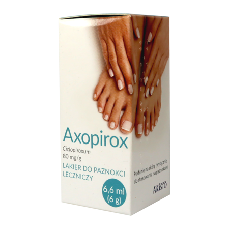 Axopirox, 80 mg/g, lakier do paznokci leczniczy, 6,6 ml 2