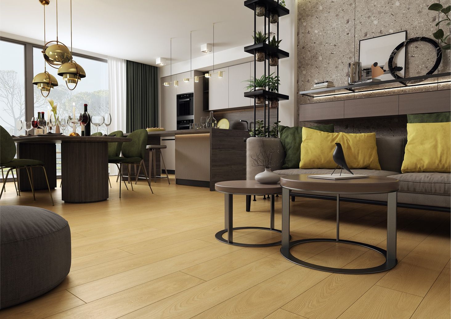 Swiss Krono Aurum Sefora Dąb Machiatto D40464 - aranżacja