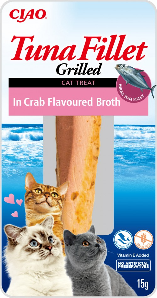 Inaba Cat Grilled Tuna W bulionie o smaku kraba 15g