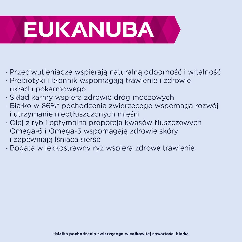 eukanuba Zalety karmy