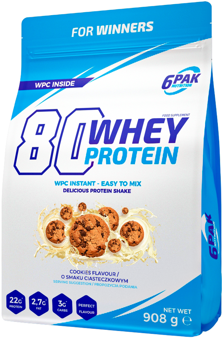 Odżywka białkowa 6Pak Nutrition 80 Whey Protein 908G - 1