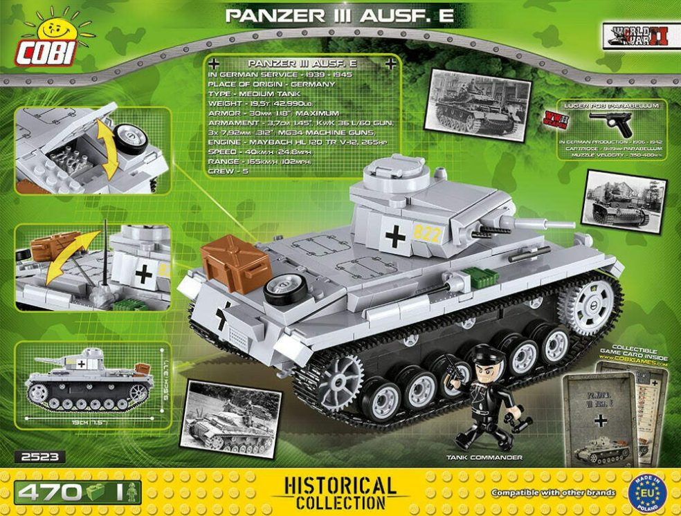 Cobi Small Army Czołg Panzer III Ausf E 2523 ceny i opinie Ceneo pl