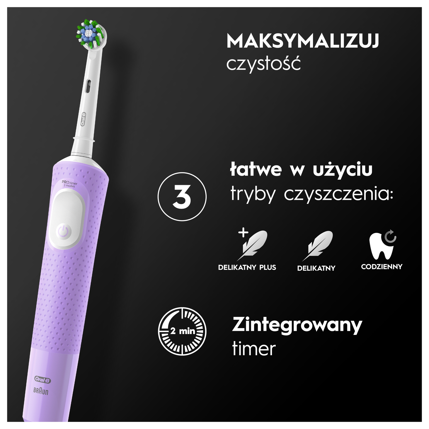 Oral-B Vitality Pro Purple zdj produktu 3