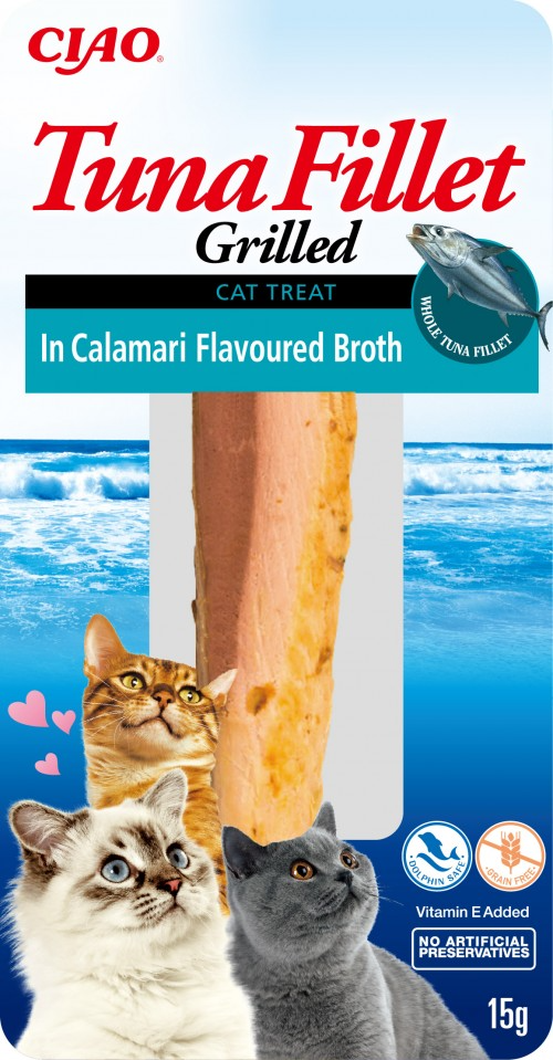 Inaba Cat Grilled Tuna W bulionie o smaku kalmarów 15g