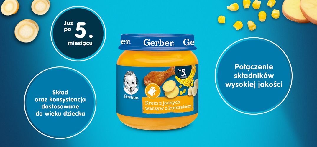 Gerber Krem z jasnych warzyw z kurczakiem - 3