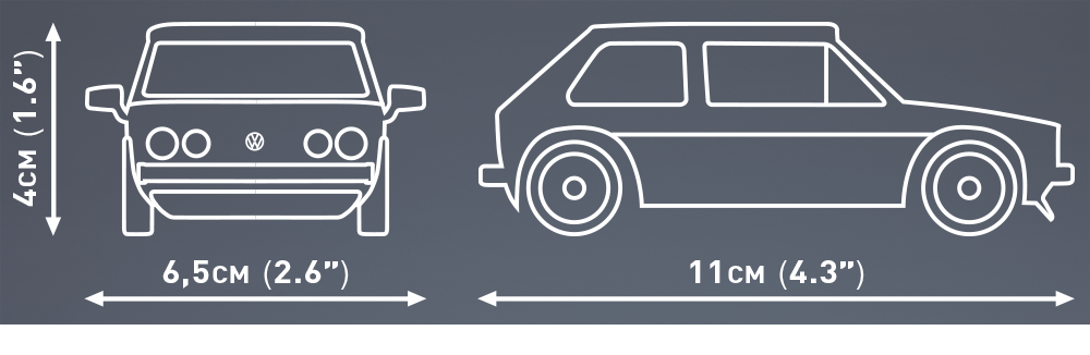 COBI Volkswagen Golf GTI (1976-1983) wymiary