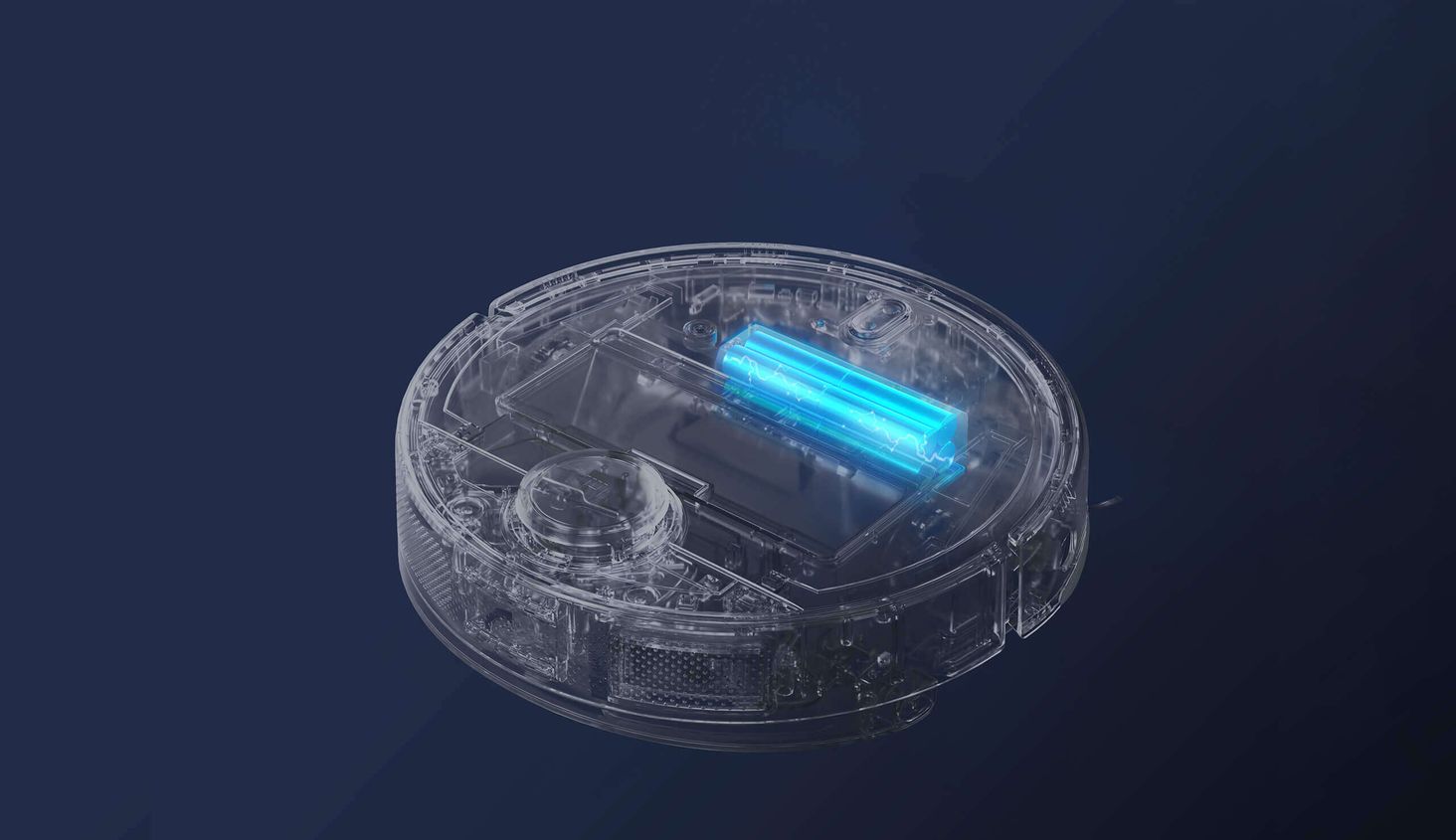Xiaomi Mi Robot Vacuum Mop 2 Pro Urządzenie na ciemnym tle