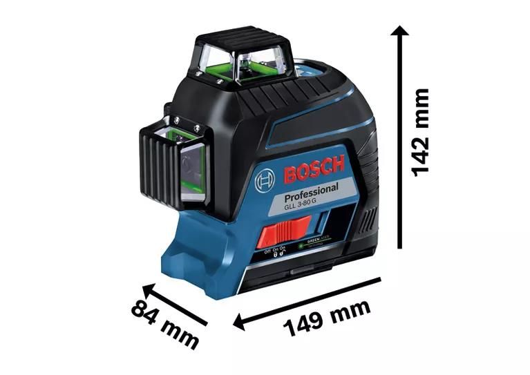 Bosch GLL 3-80 G Professional wymiary
