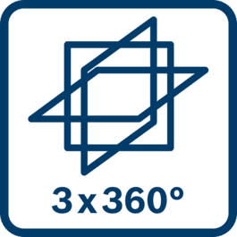 3 linie laserowe 360°