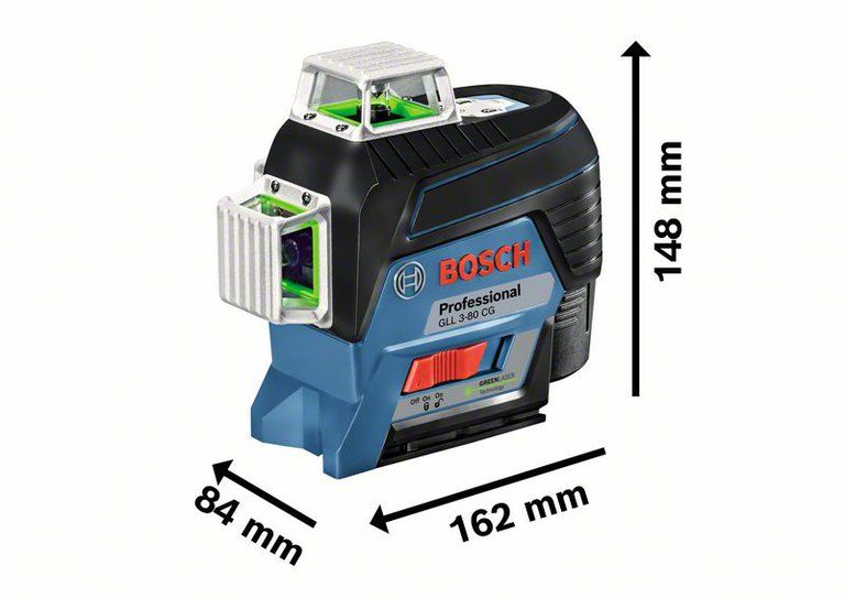 Bosch GLL 3-80 CG Professional wymiary
