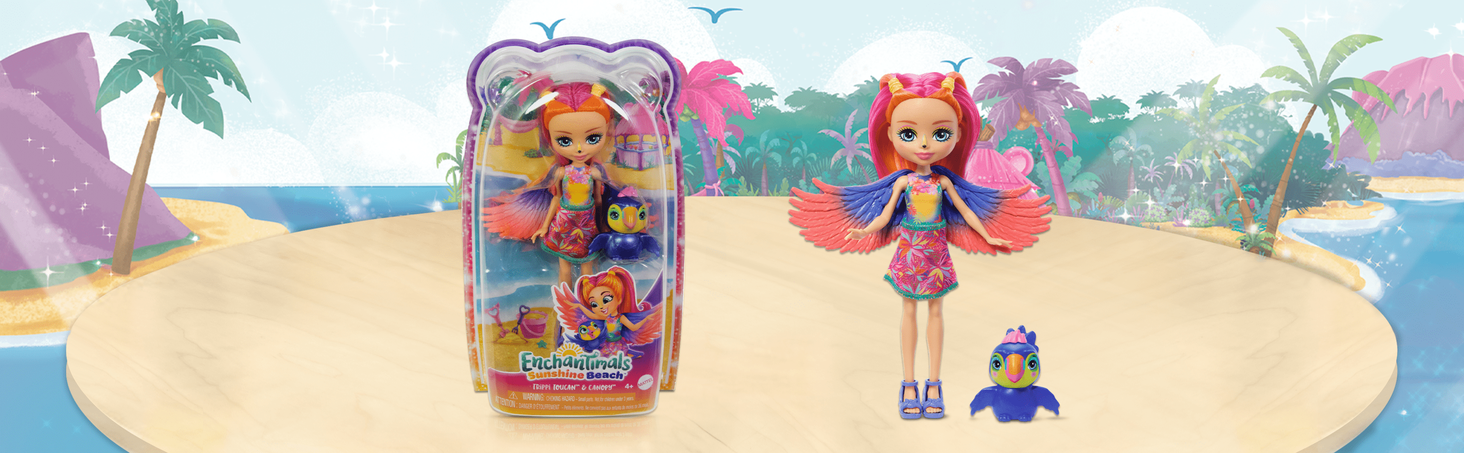 Enchantimals Lalka Tukan + zwierzątko 3