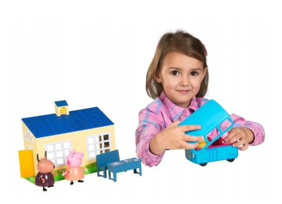 Tm Toys Świnka Peppa Zestaw Szkoła Z Autobusem (06593)