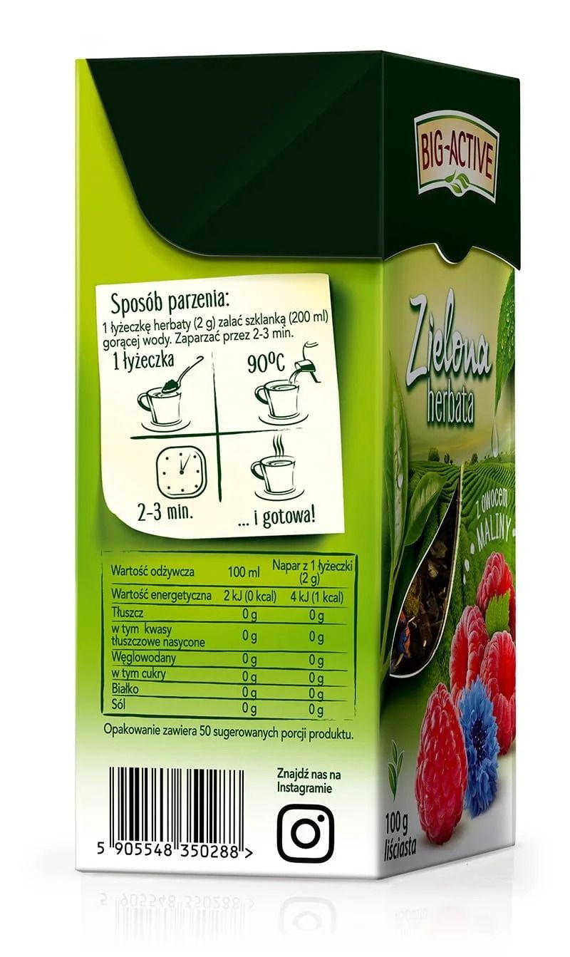 Big-Active Herbata zielona Pure Green liściasta 2