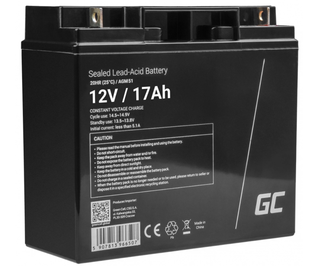 GREEN CELL AKUMULATOR BEZOBSŁUGOWY AGM VRLA 12V 55AH