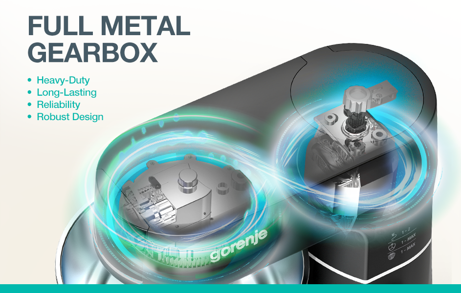 Gorenje metalowy system przekładni