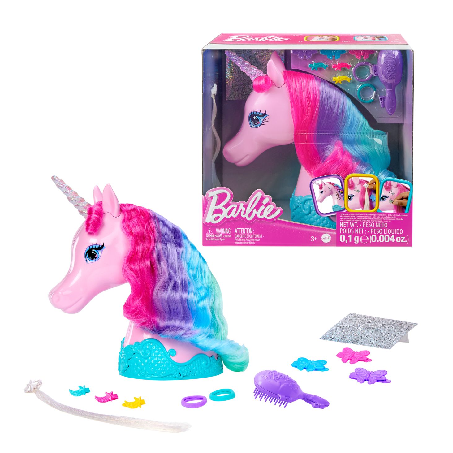 Barbie Jednorożec Głowa do stylizacji