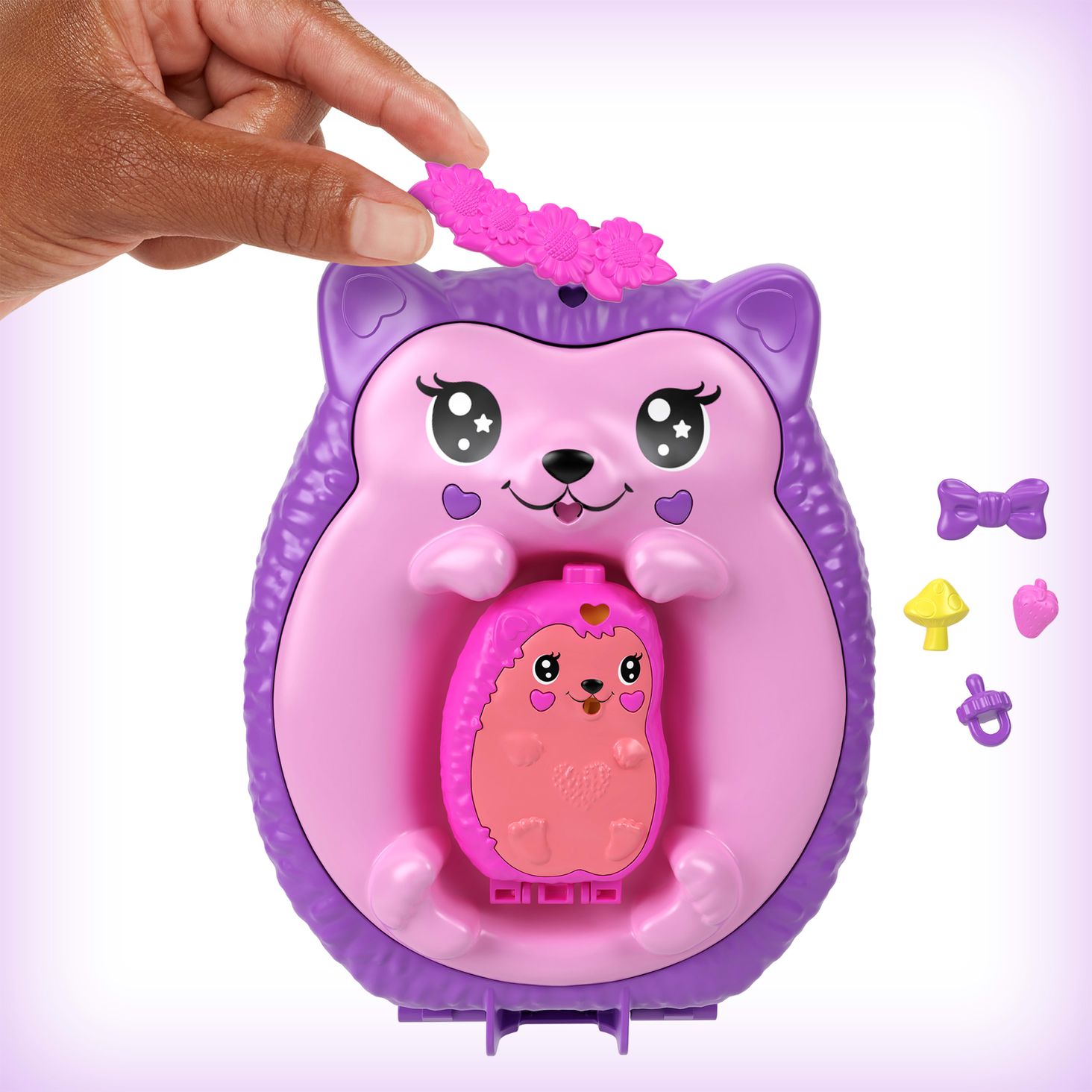 Polly Pocket Kompaktowa torebka Rodzina jeżyków 7