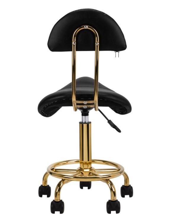 Activeshop Taboret Kosmetyczny 6001G Złoto Czarny