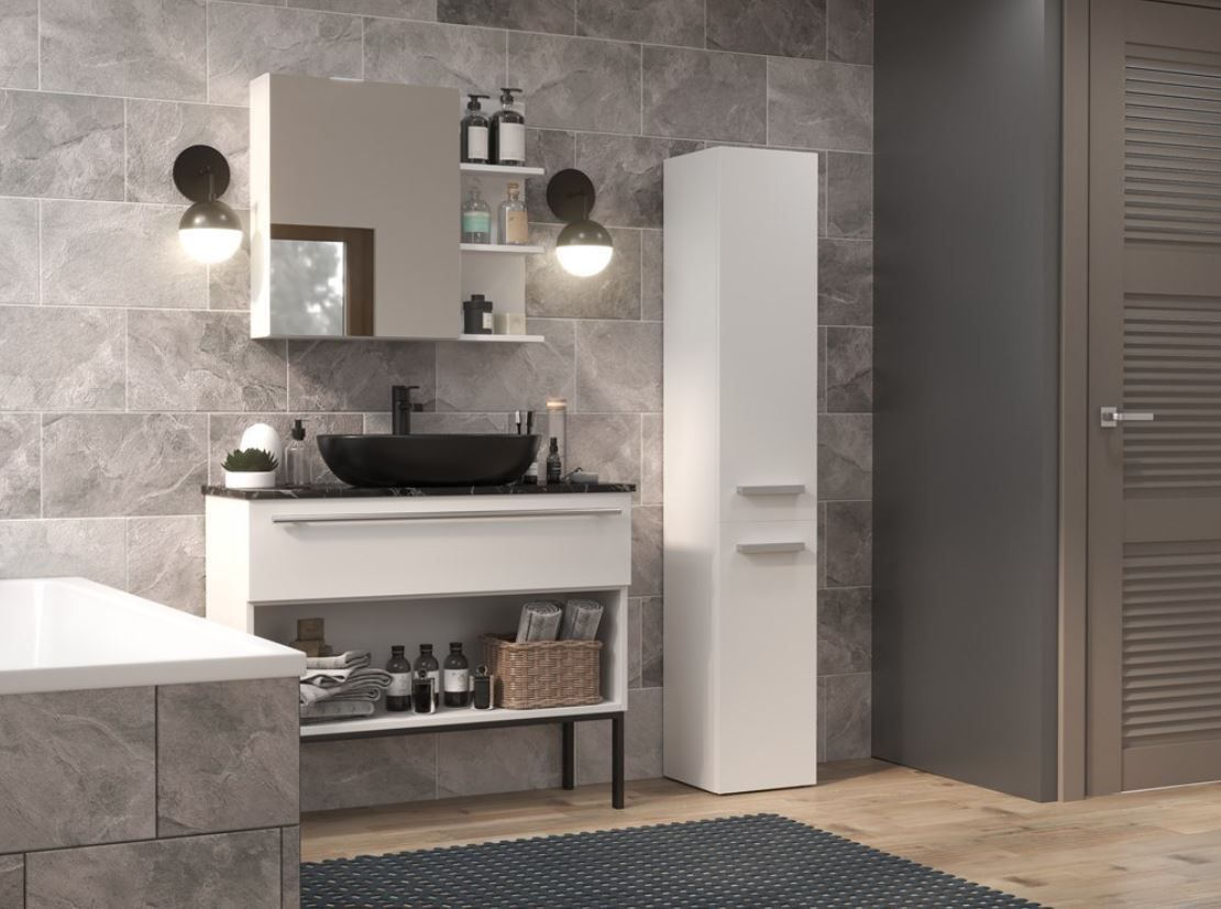 Topeshop Słupek Łazienkowy Luiza 4 Biały Mat - 2