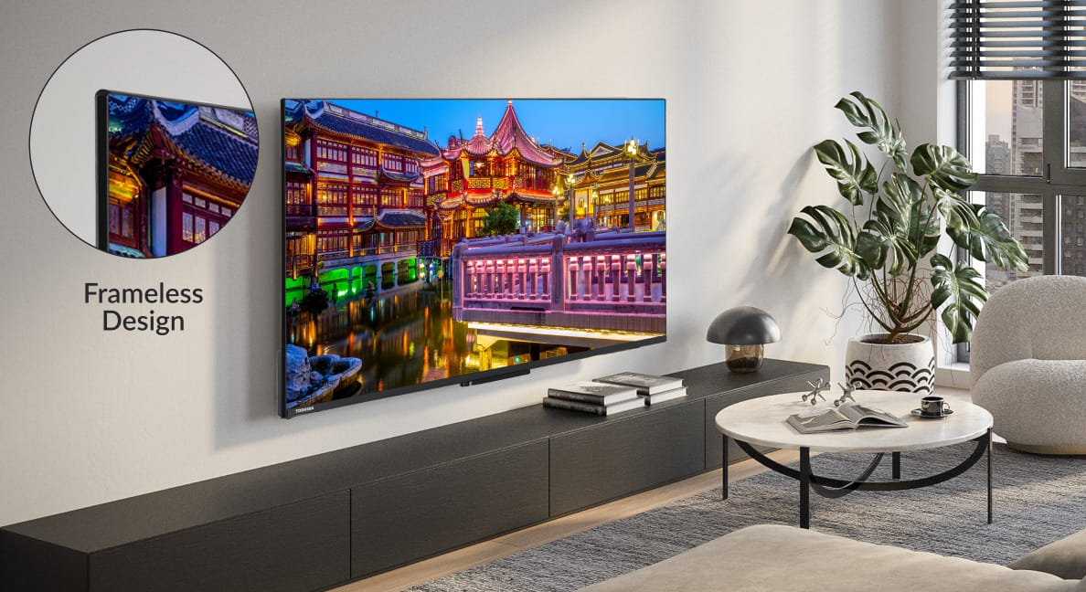 Toshiba 50QV2463DG - bezramkowy design