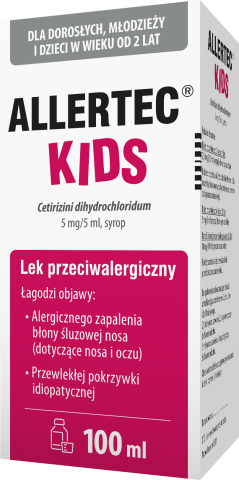 Allertec Kids syrop 5 mg/5 ml 100 ml opakowanie