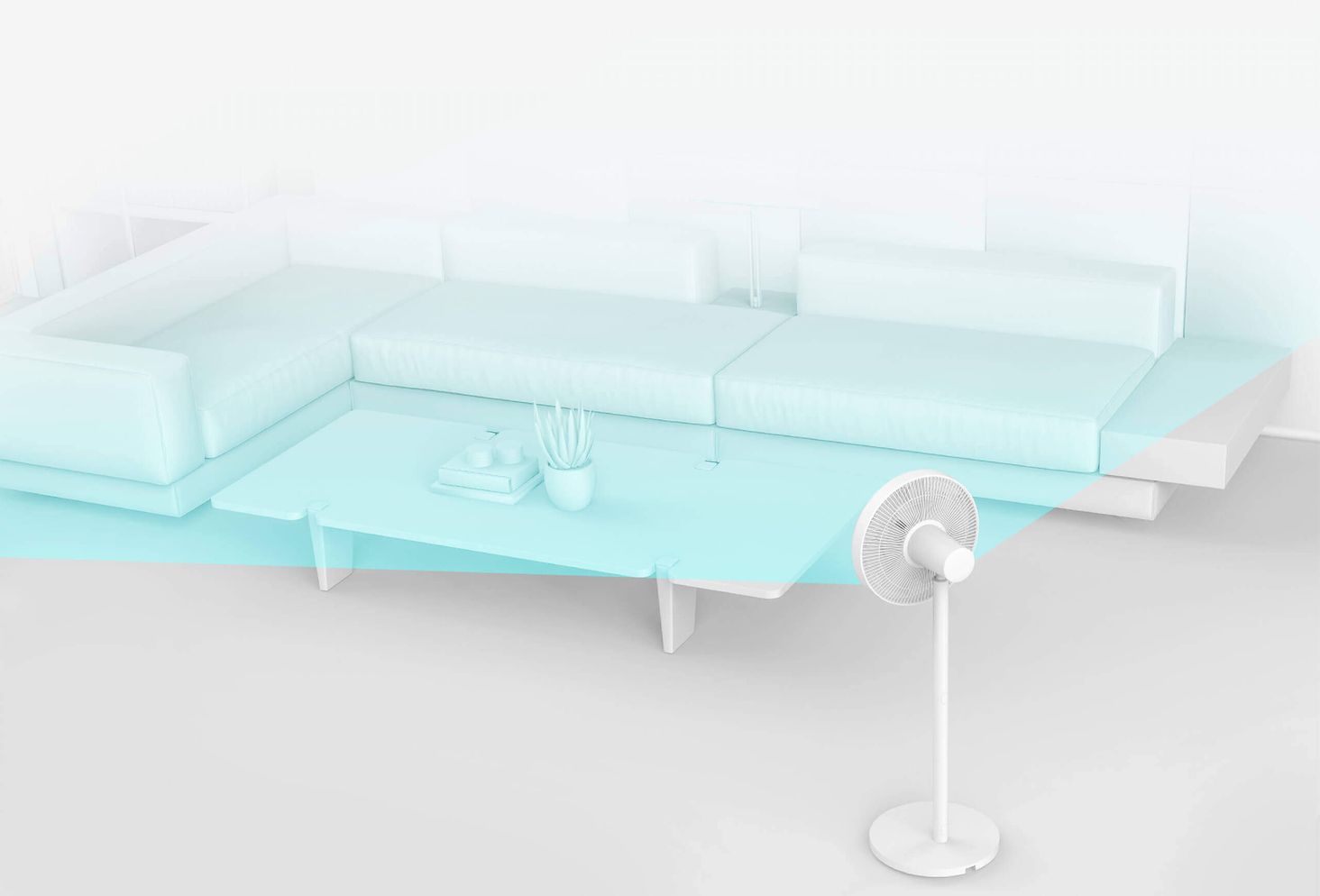 Xiaomi Mi Smart Standing Fan 2 Zasięg