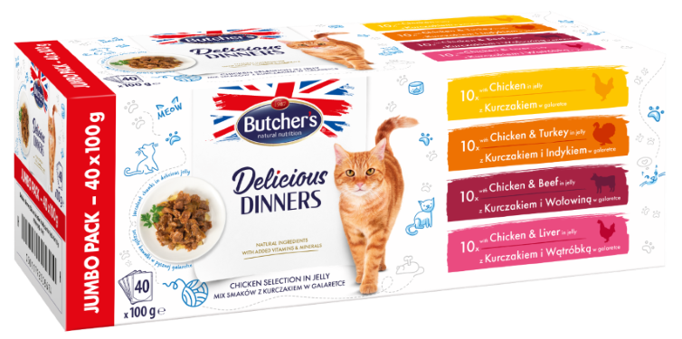 Butcher’s Delicious Dinners Jumbo Pack drobiowe