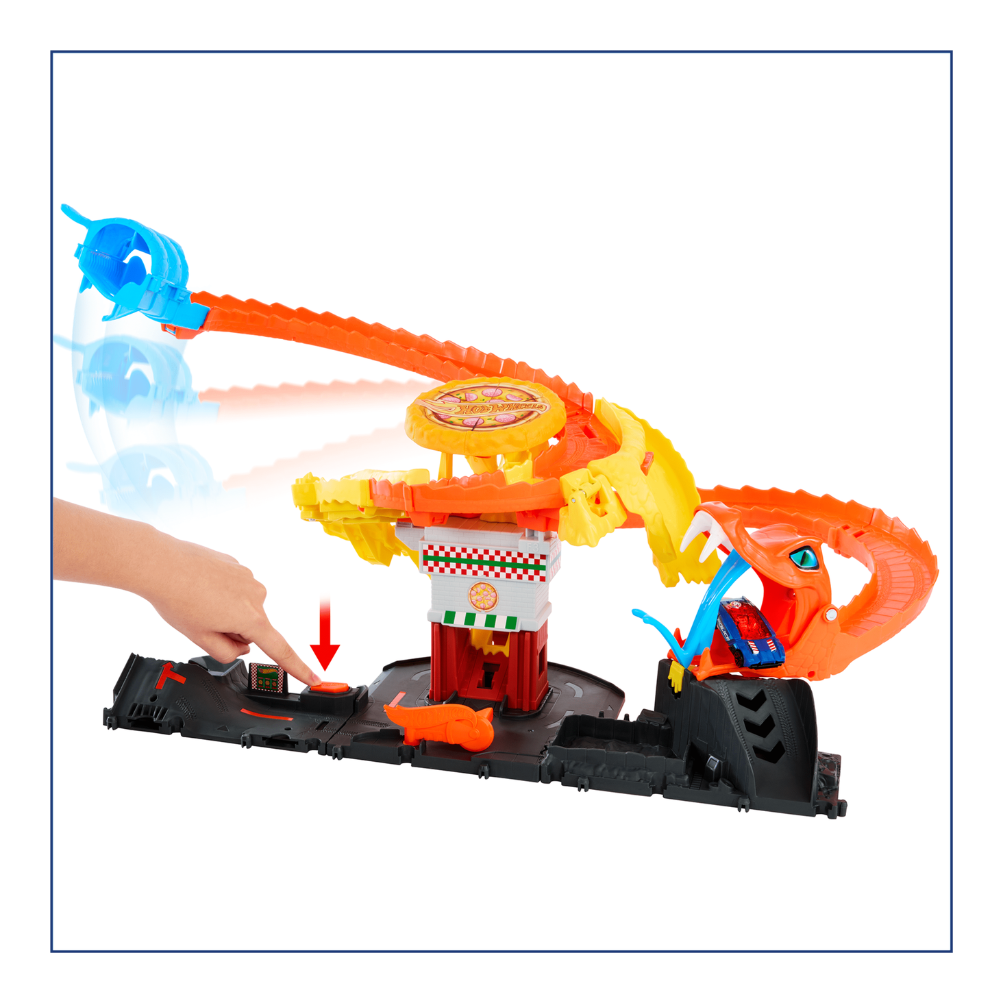Hot Wheels City Odjazdowa pizza – Atak kobry Zestaw 4