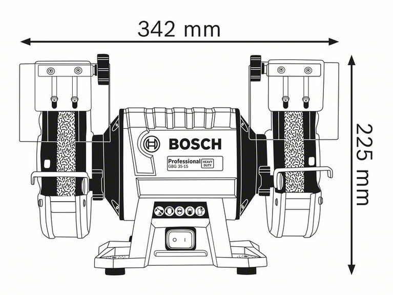 Bosch GBG 35-15 Professional wymiary