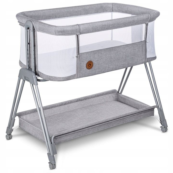 Lionelo Luna Grey Concrete 2 W 1 Łóżeczko Dostawne