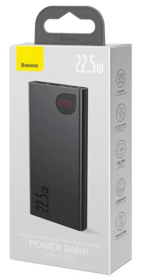 Baseus Powerbank Adaman Metal, 10000Mah, 22.5W (Czarny) - 4