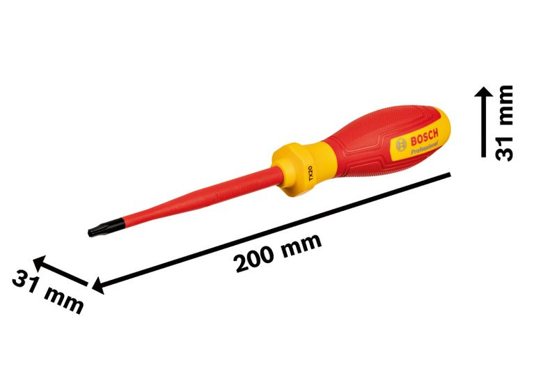 Bosch Wkrętak VDE TX 20x100 Professional wymiary