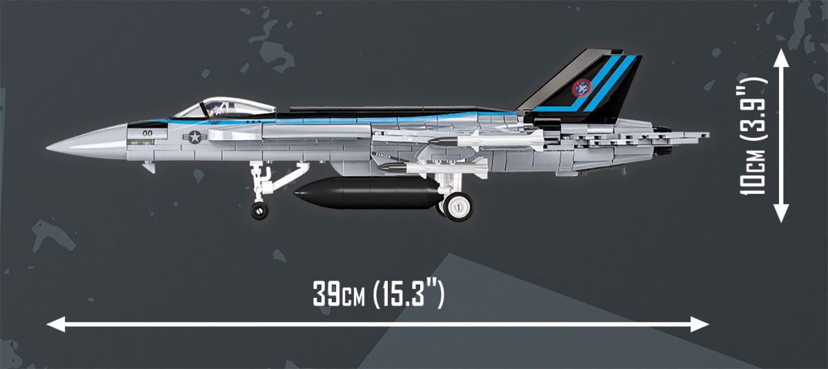 COBI F/A-18E Super Hornet wymiary