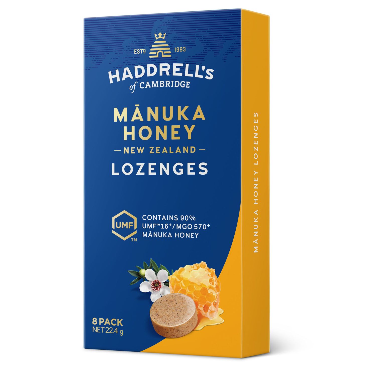 Haddrell's Original Pastylki z miodem Manuka 22.4g MGO570+