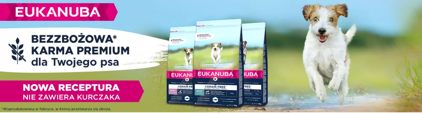 Eukanuba Grain free banner