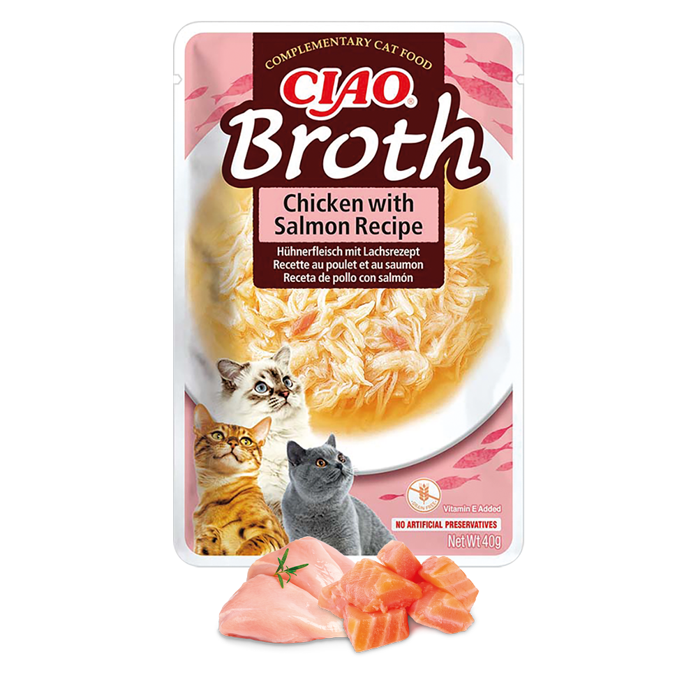 Inaba Ciao Broth Chicken With Salmon Recipe 40g