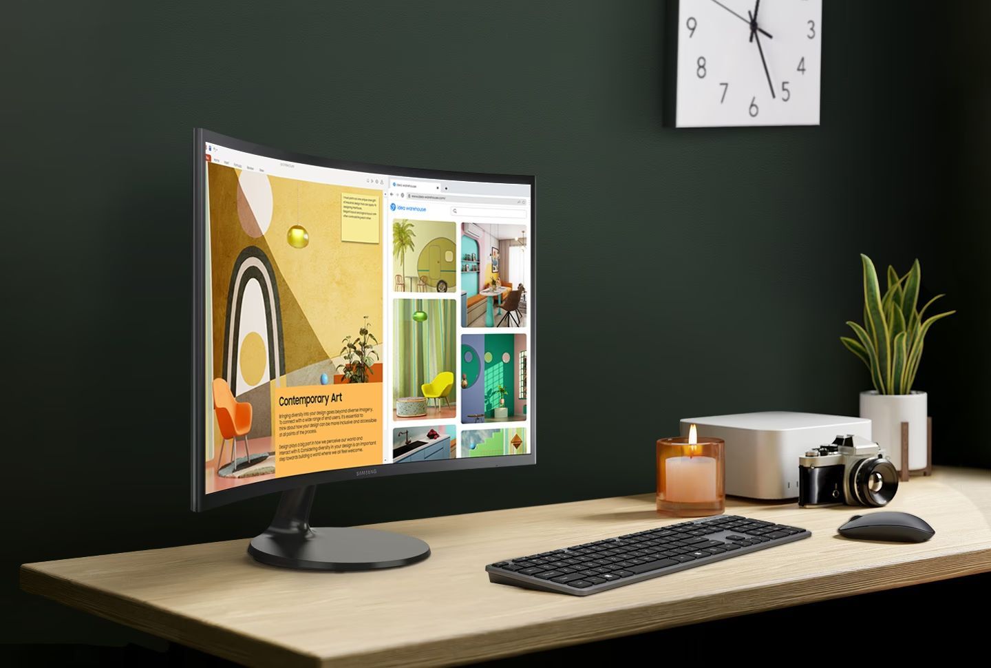 Samsung C360EAUXEN Optymalne zakrzywienie