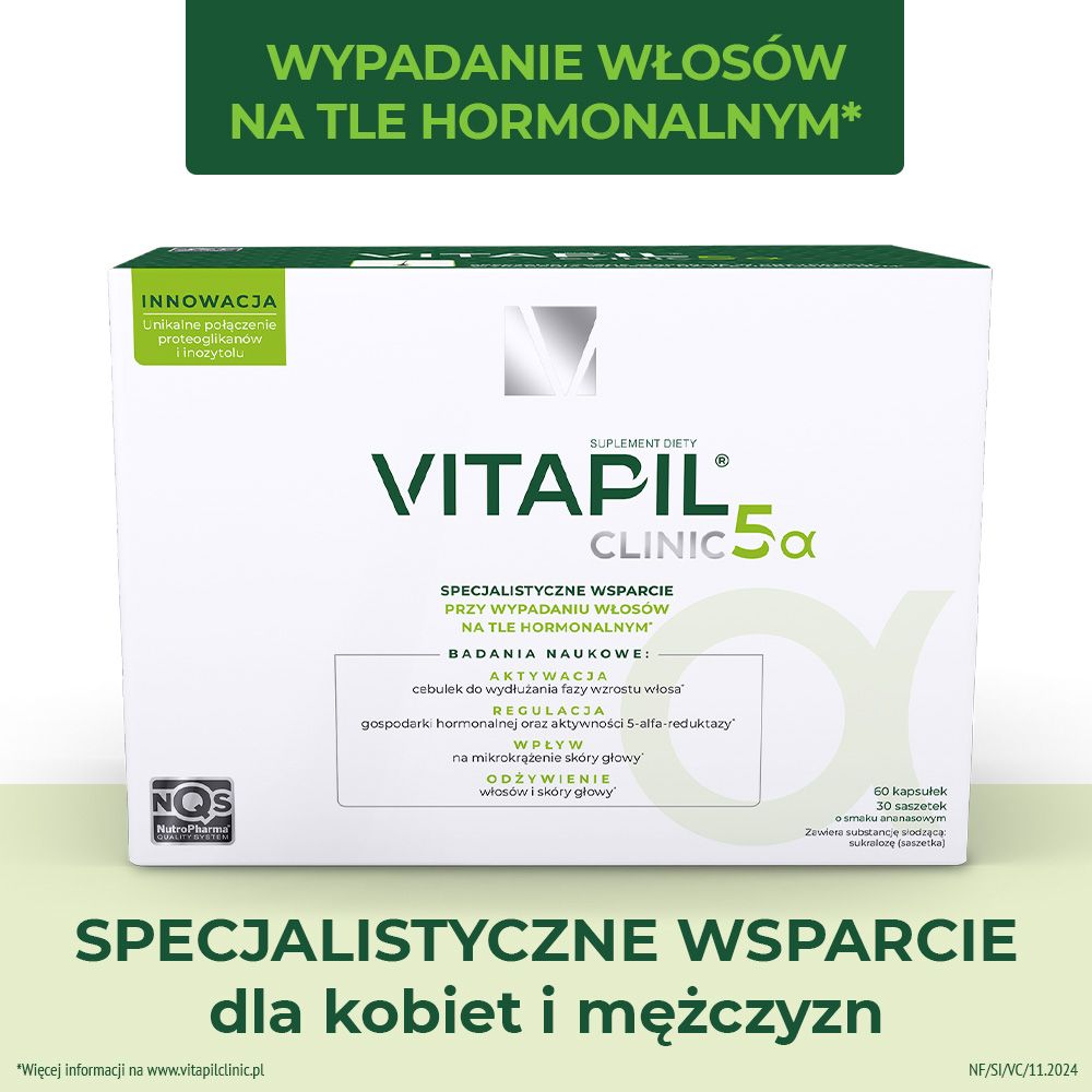 Vitapil CLINIC 5α 60 kapsułek + 30 saszetek