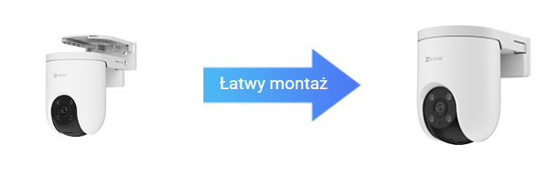 EZVIZ H8C 2K 4G - łatwy montaź