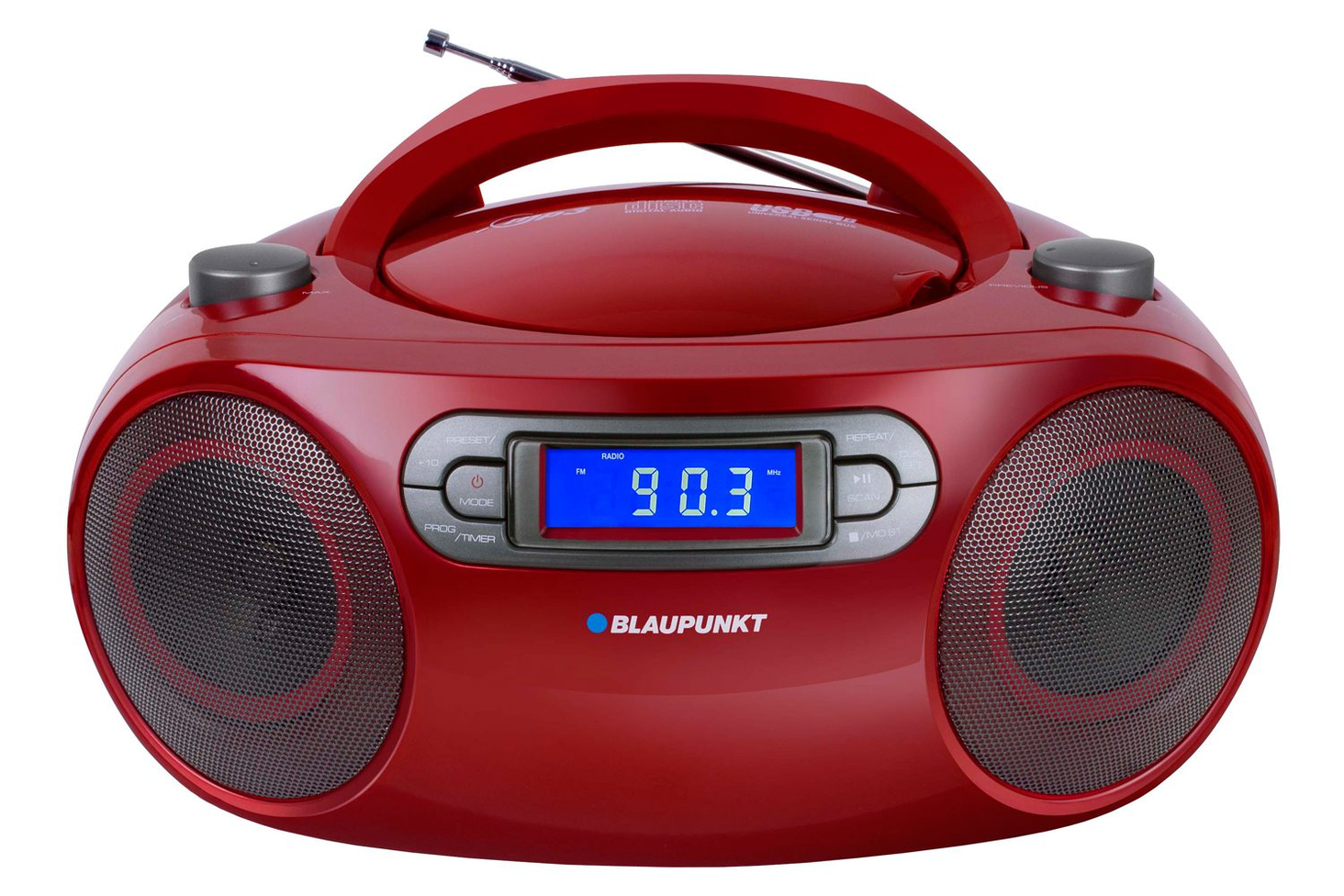 Przenośny radioodtwarzacz FM/CD/MP3/USB/AUX BB18RD